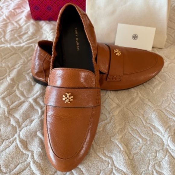 Tory Burch Leather Ballet Loafer, Bourbon, Barely Worn - Picture 2 of 8